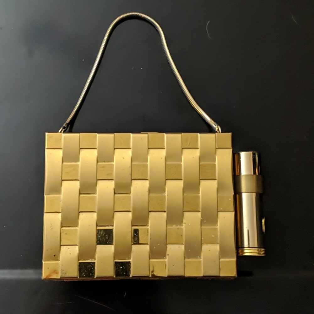 Vintage Gold Compact Handbag